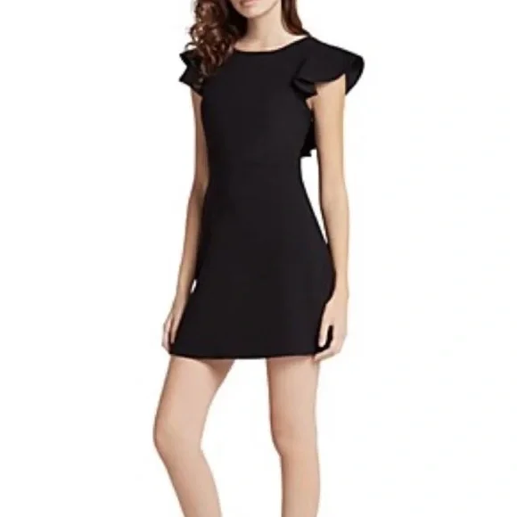 bcbgeneration black ruffle dress Shirring Ruffle Gown – BCBGMAXAZRIA main image 0